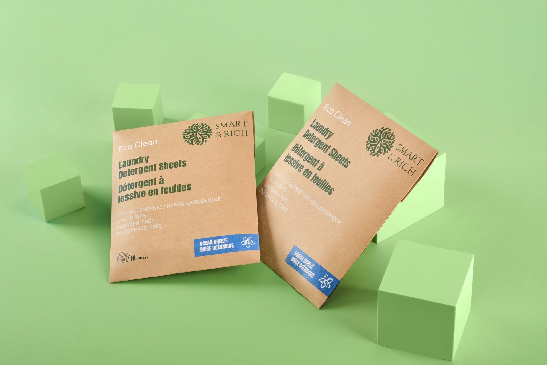 Smart & Rich Eco Clean Laundry Detergent Sheets – Ocean Breeze