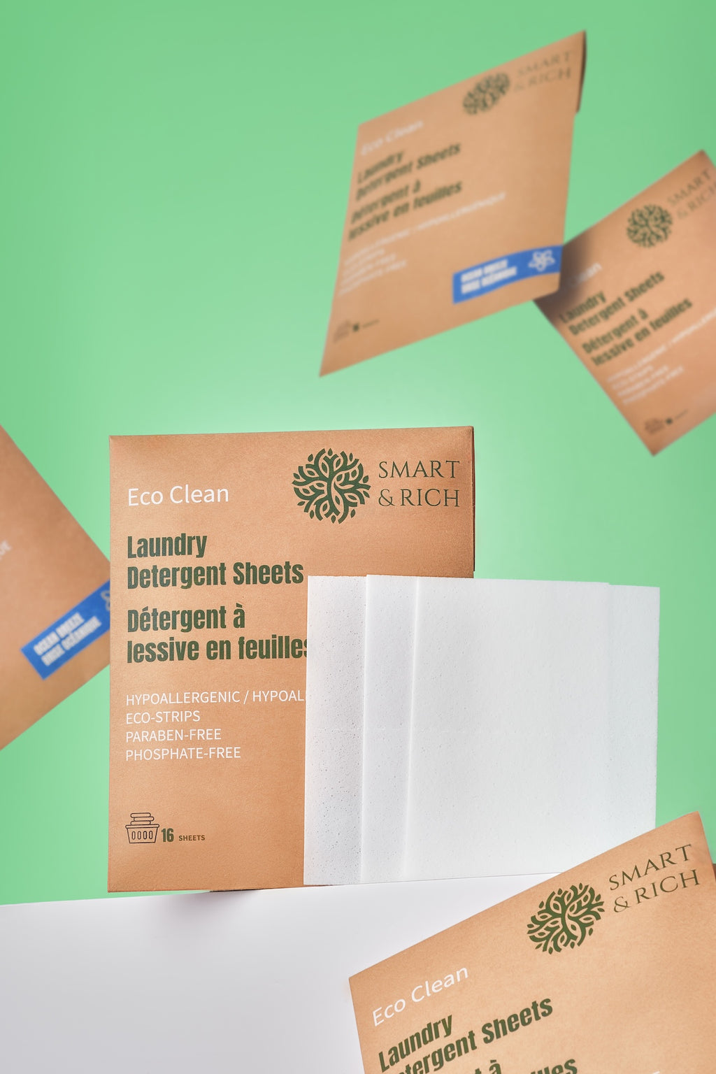 Smart & Rich Eco Clean Laundry Detergent Sheets – Ocean Breeze